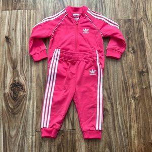 ADIDAS Baby Track Suit Set - Pink - Size 9-12 months
